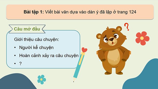 PowerPoint Tiếng Việt 5 Viết bài văn kể chuyện sáng tạo (Bài viết số 3)