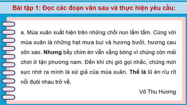 PowerPoint Tiếng Việt 5 Liên kết các câu trong đoạn văn bằng cách dùng từ ngữ nối