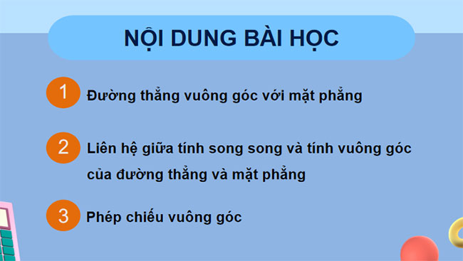 Đường thẳng vuông góc với mặt phẳng