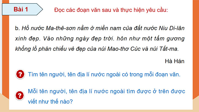 PowerPoint Tiếng Việt 5 Viết tên người, tên địa lí nước ngoài