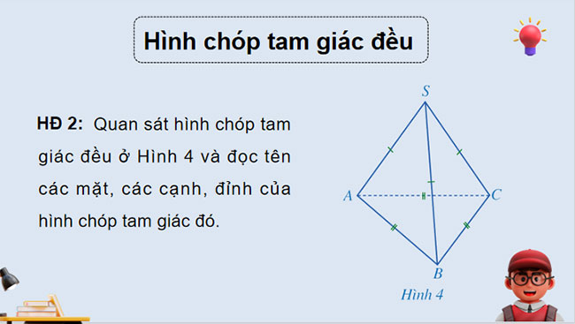 Giáo án PowerPoint Toán 8 Bài 1: Hình chóp tam giác đều