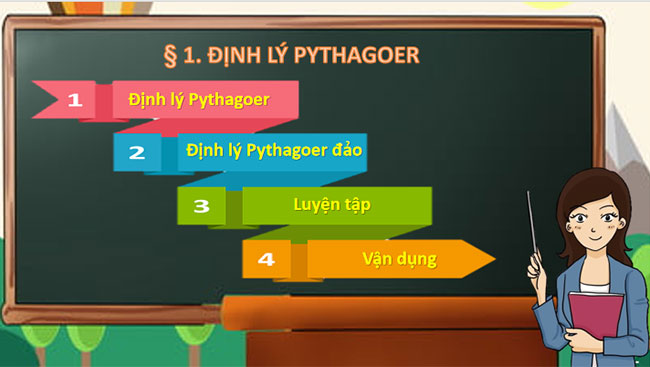 Giáo án PowerPoint Toán 8 Bài 1: Định lí Pythagore