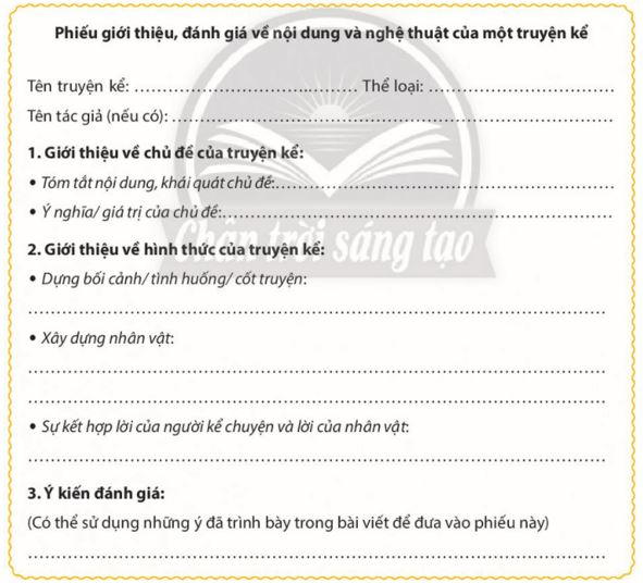 Soạn bài Giới thiệu, đánh giá về nội dung và nghệ thuật của một truyện kể