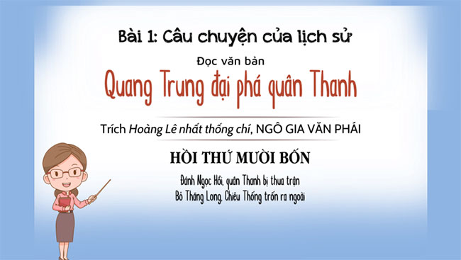 Giáo án PowerPoint Ngữ văn 8 Bài 1: Quang Trung đại phá quân Thanh