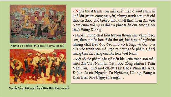 Nét đặc trưng trong tranh sơn mài Việt Nam