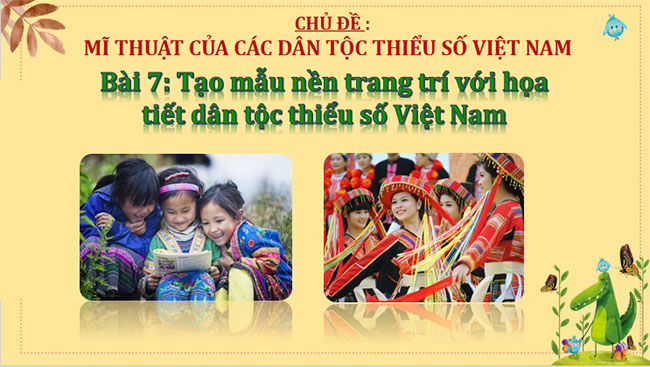 Tạo mẫu nền trang trí với họa tiết dân tộc thiểu số Việt Nam