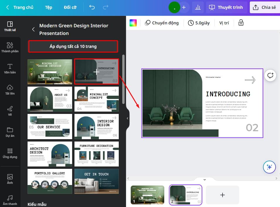 Áp dụng tất cả