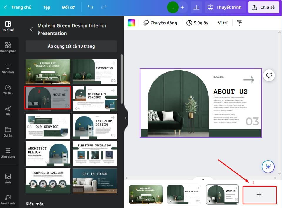 Thêm một trang nội dung mới