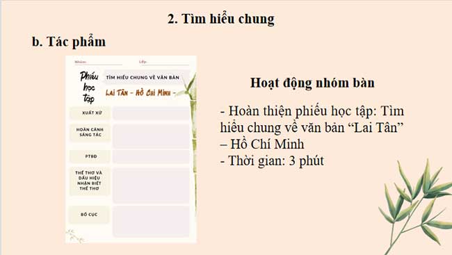 PowerPoint Ngữ văn 8 Bài 4 Lai Tân