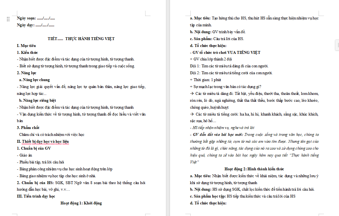Giáo án PowerPoint Ngữ văn 8 Bài 2: Thực hành tiếng Việt trang 42