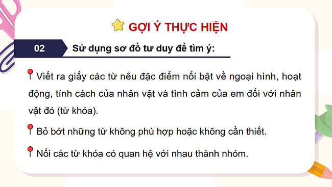 PowerPoint Tiếng Việt 5 Luyện tập viết đoạn văn giới thiệu một nhân vật văn học (Tìm ý, sắp xếp ý)