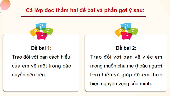 PowerPoint Tiếng Việt 5 Trao đổi Quyền của trẻ em