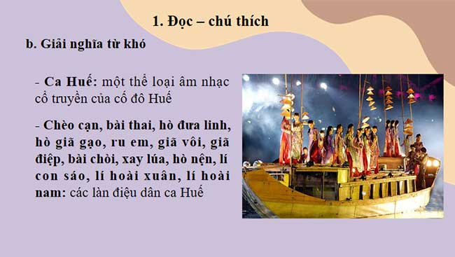 PowerPoint Ngữ văn 8 Bài 2 Ca Huế trên sông Hương