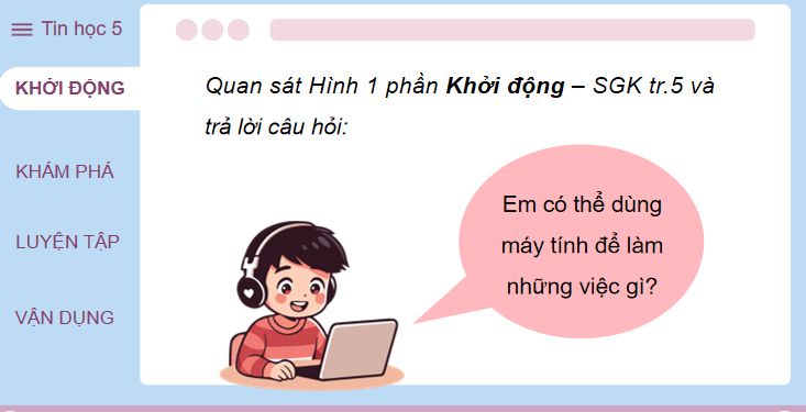 Bài giảng điện tử lớp 5 môn Tin học