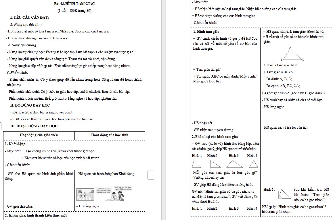 Giáo án Toán 5 CTST Bài 43 trang 89
