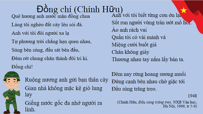 Giáo án PowerPoint Ngữ văn 8 Bài 7: Đồng chí