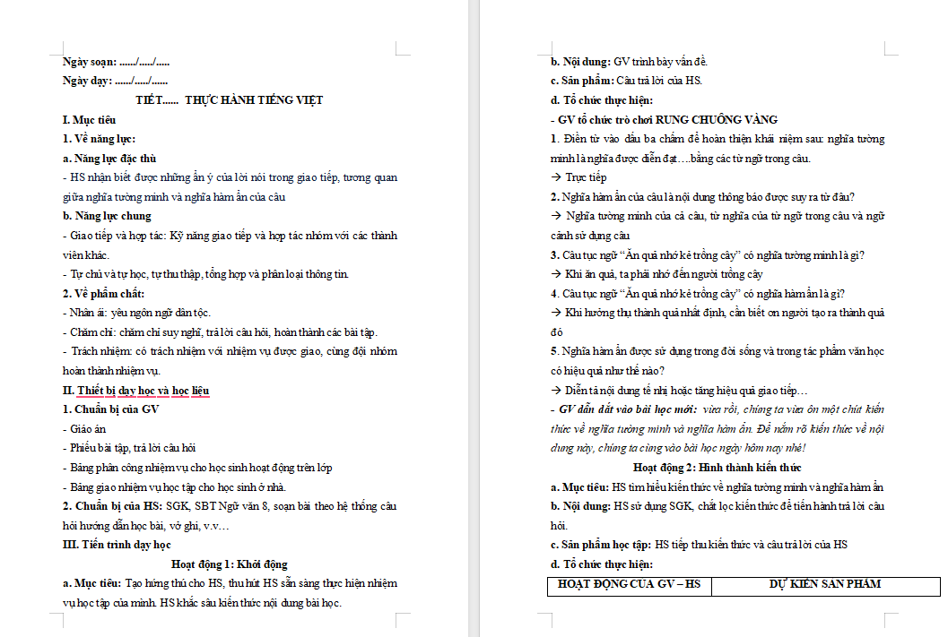Giáo án PowerPoint Ngữ văn 8 Bài 5: Thực hành tiếng Việt trang 113
