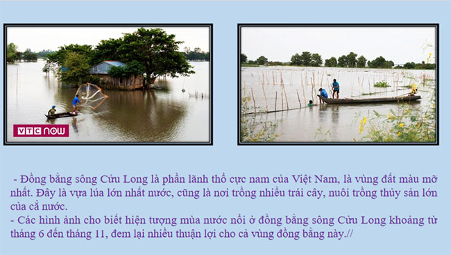 Giáo án PowerPoint Ngữ văn 8 Bài 9: Miền châu thổ sông Cửu Long cần chuyển đổi từ sống chung sang chào đón lũ