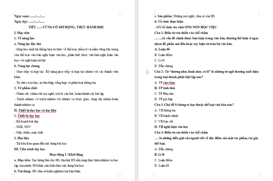 Giáo án PowerPoint Ngữ văn 8 Bài 8: Củng cố mở rộng