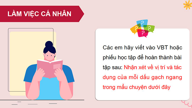 PowerPoint Tiếng Việt 5 Dấu gạch ngang