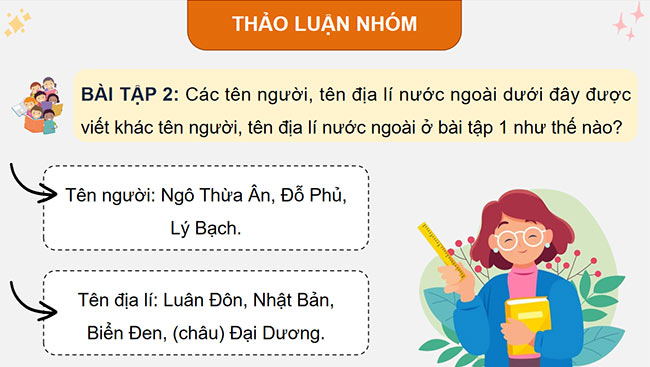PowerPoint Tiếng Việt 5 Quy tắc viết tên riêng nước ngoài
