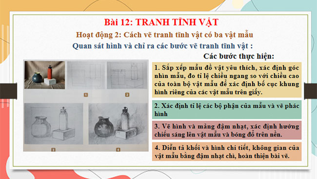 Giáo án PowerPoint Mĩ thuật 8 Bài 12 CTST
