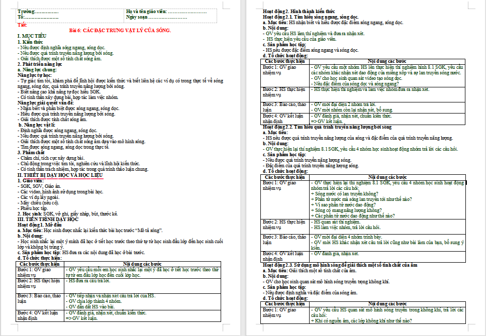 Giáo án PowerPoint Vật lí 11 Bài 6 CTST