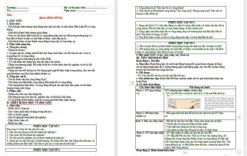 Giáo án PowerPoint Vật lí 11 Bài 9 CTST