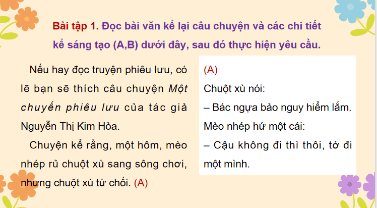 Bài 1 Tìm hiểu cách viết bài văn kể chuyện sáng tạo