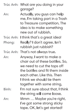 Tiếng Anh lớp 9 Unit 2 2.6 Speaking minh họa 1