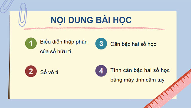 Số vô tỉ Căn bậc hai số học
