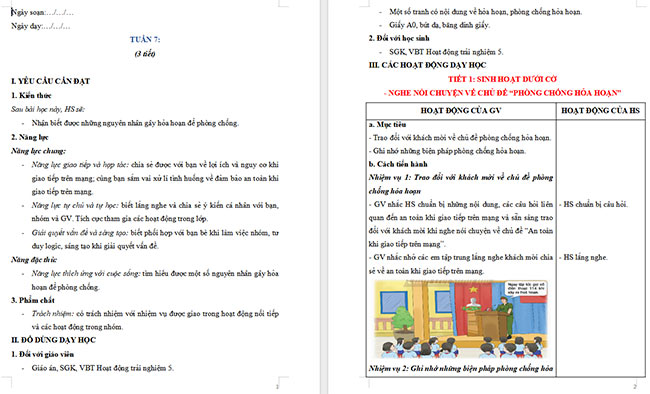 Giáo án Hoạt động trải nghiệm 5 Tuần 7