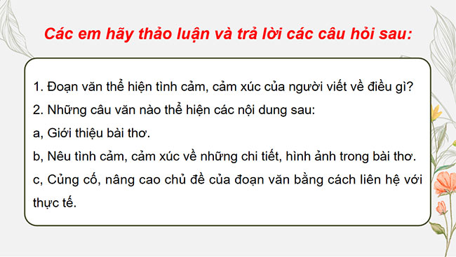 PowerPoint Tiếng Việt 5 Viết đoạn văn thể hiện tình cảm, cảm xúc (Cấu tạo của đoạn văn)