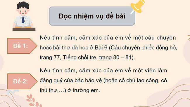 PowerPoint Tiếng Việt 5 Luyện tập viết đoạn văn thể hiện tình cảm, cảm xúc (Tìm ý, sắp xếp ý)
