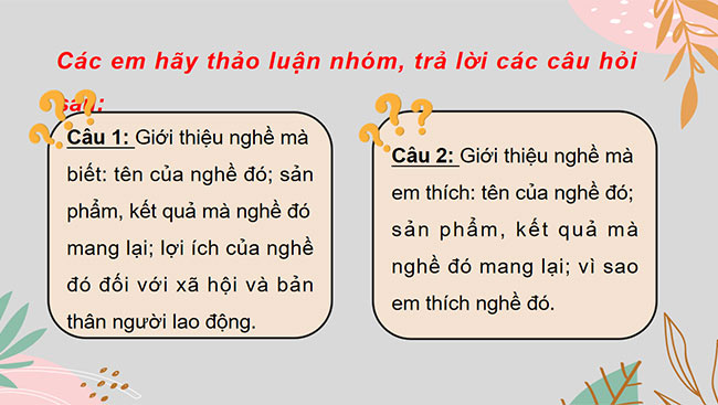PowerPoint Tiếng Việt 5 Trao đổi Câu chuyện nghề nghiệp