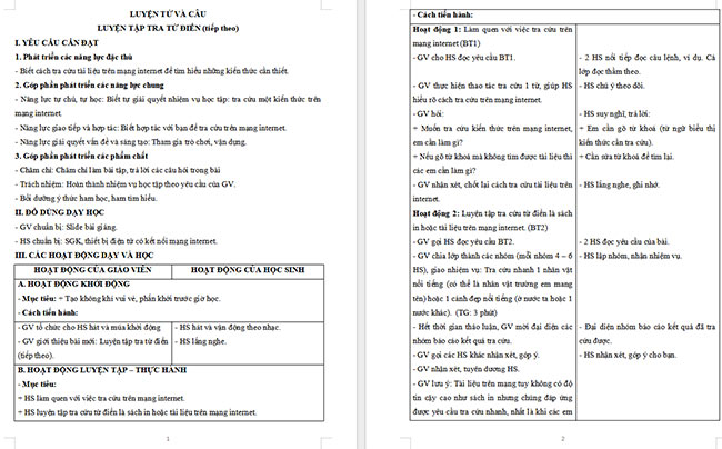 Giáo án Tiếng Việt 5 Luyện tập tra từ điển (tiếp theo)