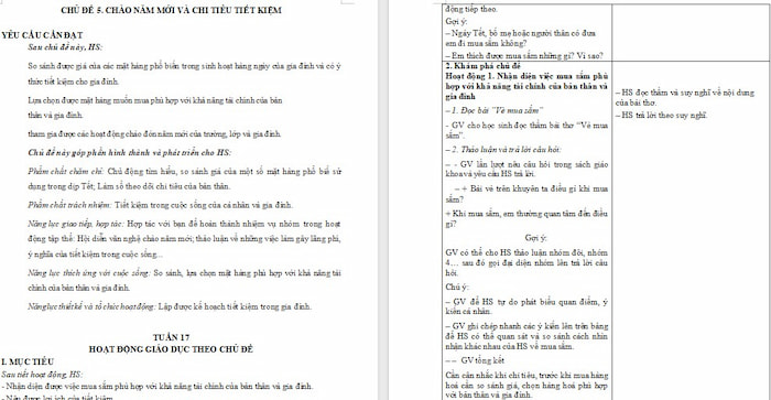 Giáo án Hoạt động trải nghiệm 4 Tuần 17