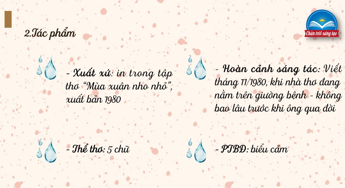 Giáo án PPT Văn 9 CTST Bài Mùa xuân nho nhỏ