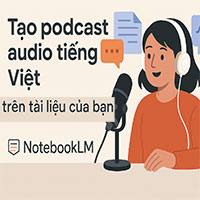 Cách tạo podcast audio tiếng Việt trên tài liệu của bạn bằng NotebookLM