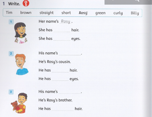 Sách bài tập Family and Friends 4 Starter lesson 1 minh họa 1