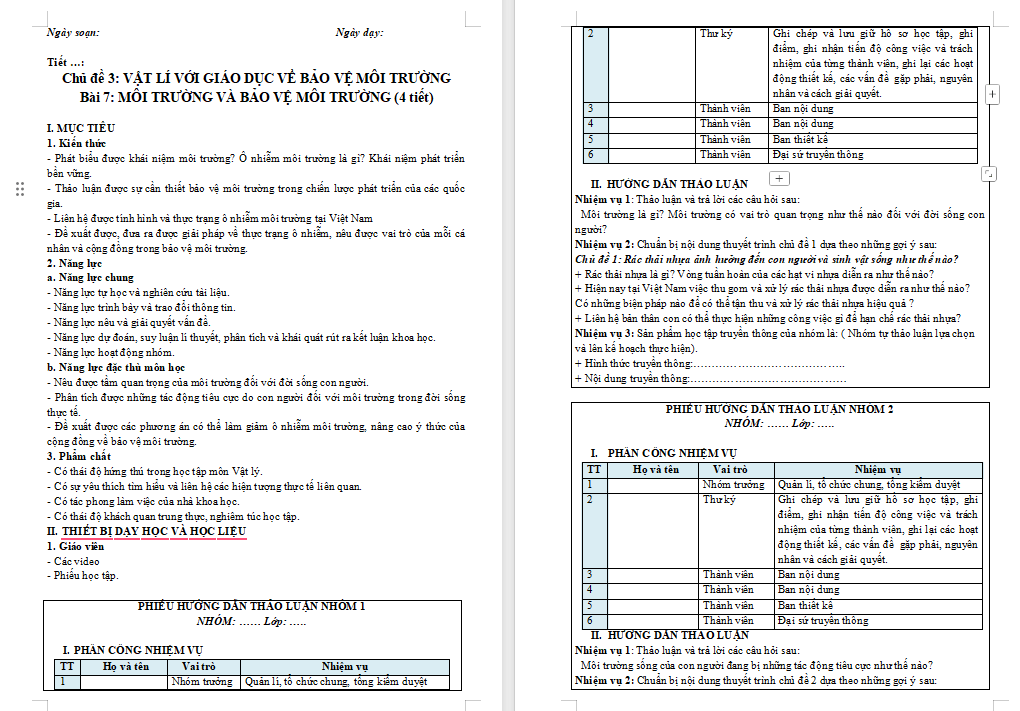Môi trường và bảo vệ môi trường