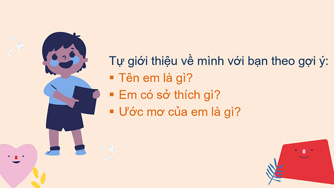 PowerPoint Tiếng Việt 2 Nói, viết lời tự giới thiệu