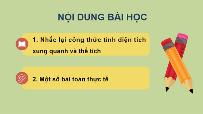 Diện tích xung quanh và thể tích của hình hộp chữ nhật hình lập phương