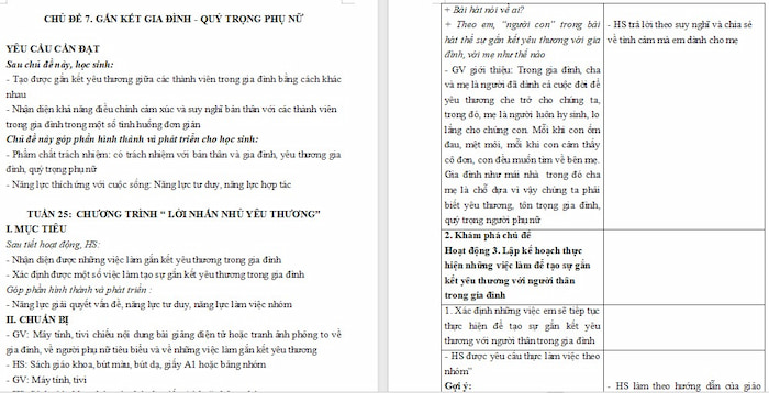 Giáo án Hoạt động trải nghiệm 4 Tuần 25