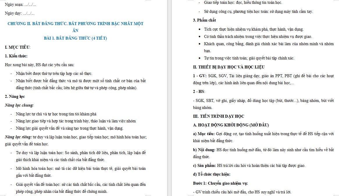 PowerPoint Toán 9 Cánh Diều Bài Bất đẳng thức