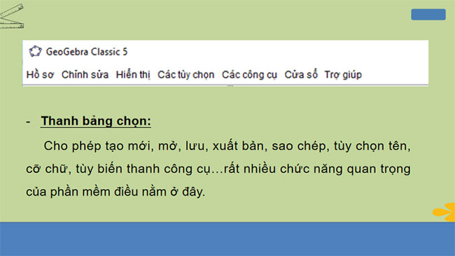Vẽ hai đường thẳng song song và đo góc bằng phần mềm GeoGebra 