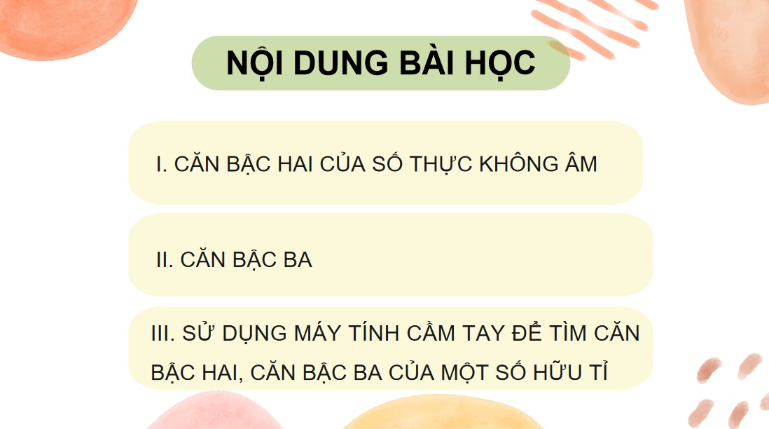 PowerPoint Toán 9 Cánh Diều Bài Căn bậc hai và căn bậc ba của số thực