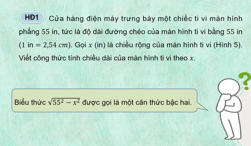PowerPoint Toán 9 Cánh Diều Bài Căn thức bậc hai và căn thức bậc ba của biểu thức đại số