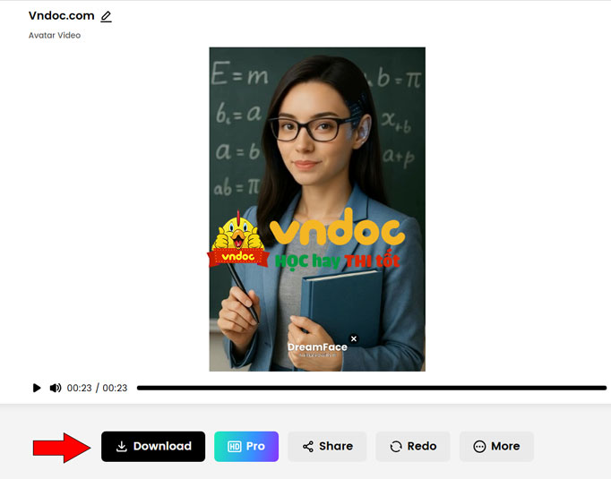Nhấn vào video để xem nội dung và nhấn Tải xuống để tải video xuống