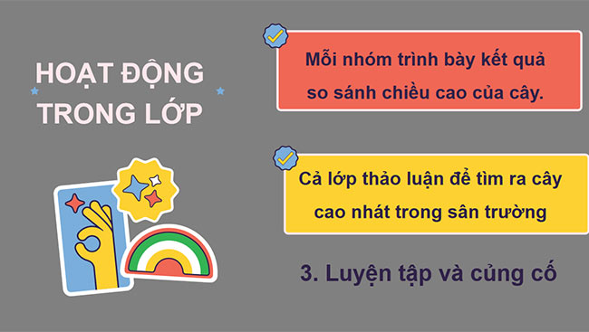 PowerPoint Toán 2: Tìm hiểu về chiều cao của cây ở trường em